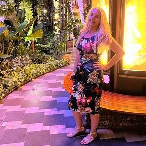 Tropical full stretch midi dress with front tie at waist navy blue floral